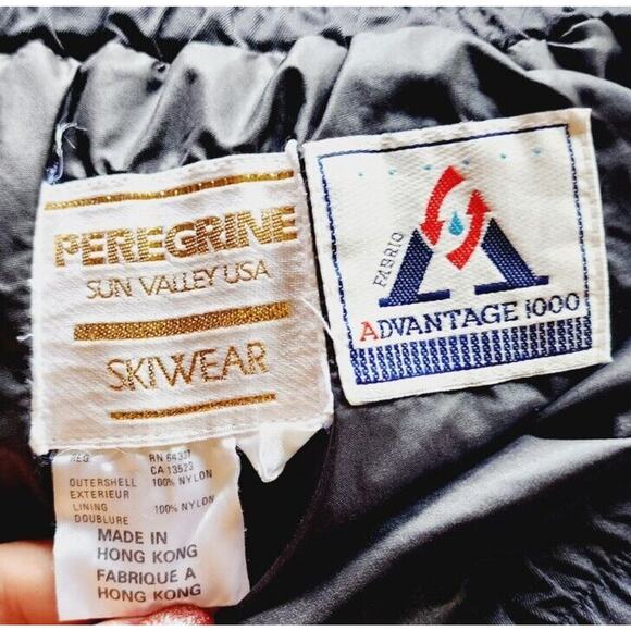 VTG 80s Peregrine Nylon Ski Snow rain Pants Sz Large Advantage 1000 Black USA - Picture 11 of 12